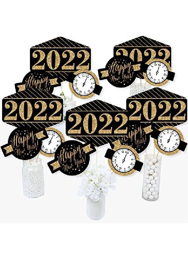 New Year'S Eve Gold 2022 New Years Eve Party Centerpiece Sticks Table Toppers Set Of 15