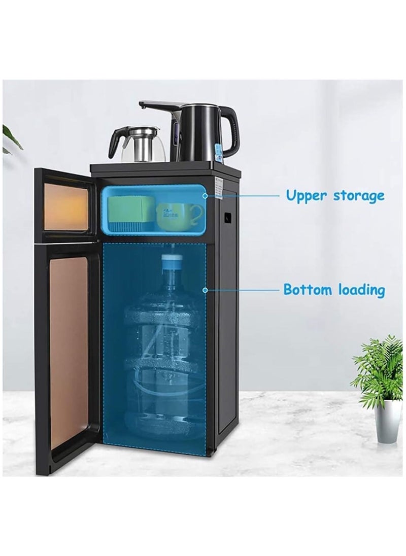 Gold Freestanding Bottom Load Hot and Cold Water Dispenser – Electronic Cooling, Tea & Coffee Bar Machine for Home Use, Bottled Water Cooler with LED Indicator, Quick Heating & Cooling