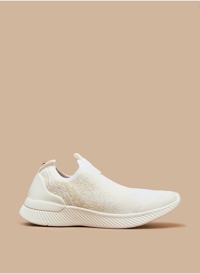 Women Mesh Textured Slip-On Low Ankle Sneakers