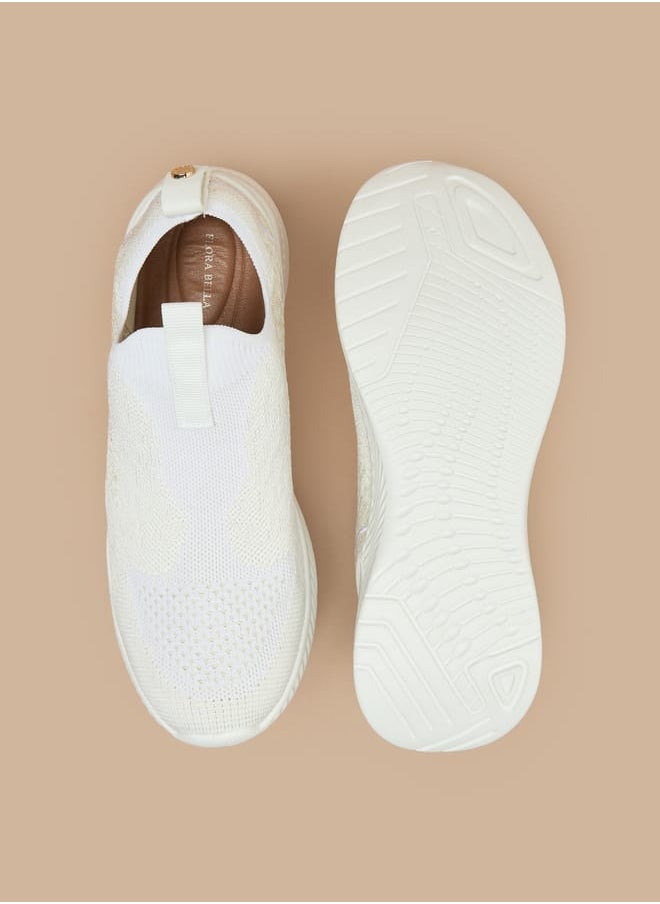 Women Mesh Textured Slip-On Low Ankle Sneakers