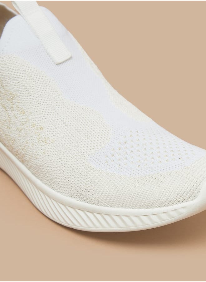 Women Mesh Textured Slip-On Low Ankle Sneakers