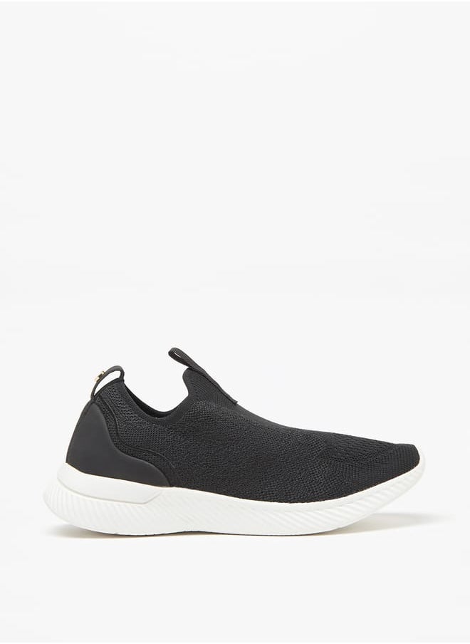 Women Mesh Textured Slip-On Low Ankle Sneakers
