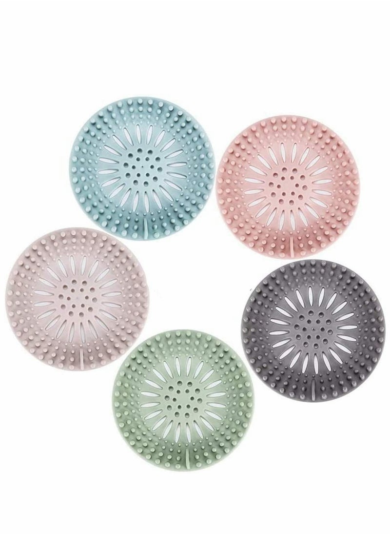 Drain Hair Catcher Sink Drain Strainer Silicone Drain Covers Drain Protector for Bathroom Showers Bathtubs