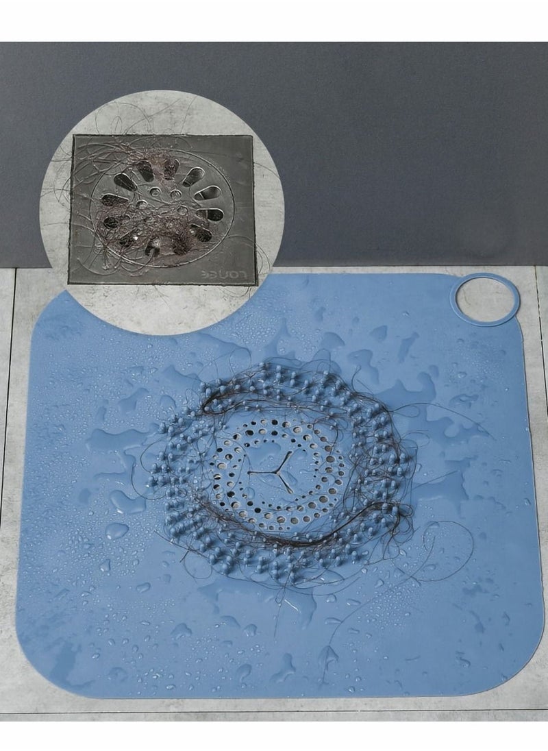 Hair Catcher 2pcs Silicone Shower Drain Catcher, Stopper, Strainer, Covers, Bathroom Protector for Bathtub and Kitchen