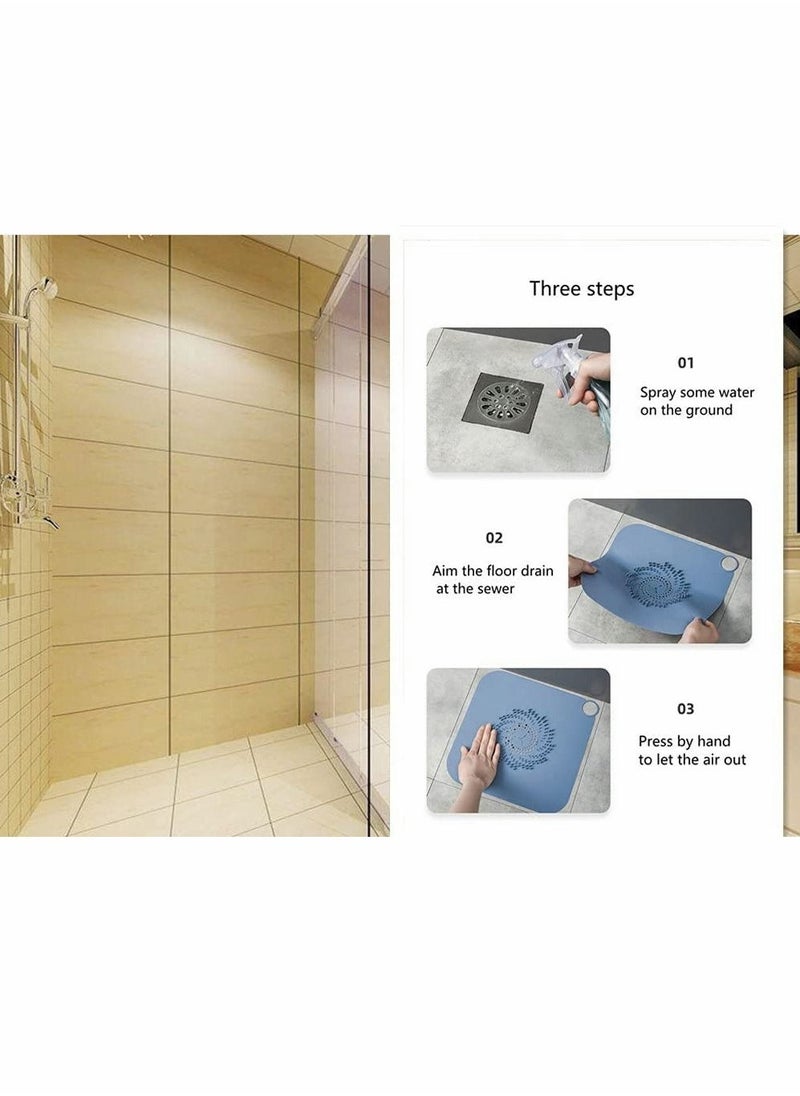 Hair Catcher 2pcs Silicone Shower Drain Catcher, Stopper, Strainer, Covers, Bathroom Protector for Bathtub and Kitchen