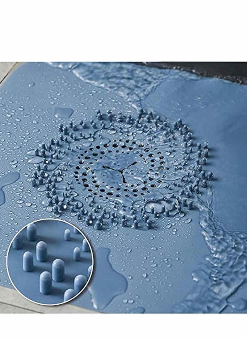 Hair Catcher 2pcs Silicone Shower Drain Catcher, Stopper, Strainer, Covers, Bathroom Protector for Bathtub and Kitchen