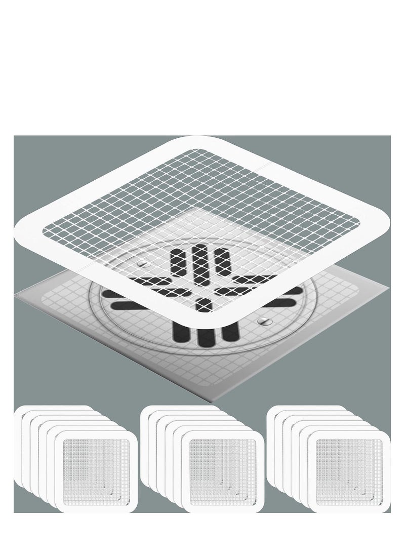 Disposable Drain Hair Catcher, 50 Pieces Shower Drain Covers Hair Traps for Shower Drains Mesh Shower Drain Hair Catcher Sticker Hair Collector for Bathroom Bathtub Kitchen