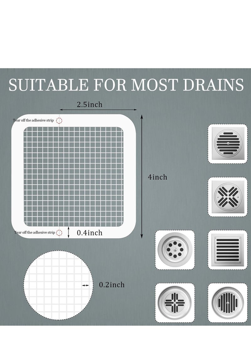 Disposable Drain Hair Catcher, 50 Pieces Shower Drain Covers Hair Traps for Shower Drains Mesh Shower Drain Hair Catcher Sticker Hair Collector for Bathroom Bathtub Kitchen