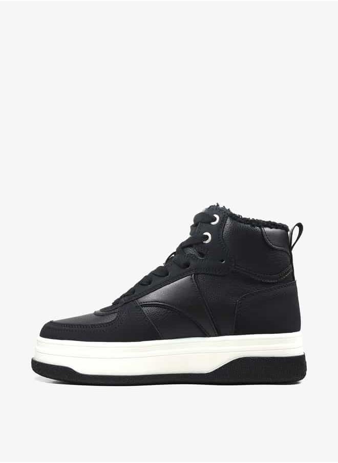 Women's High Top Sneakers with Lace-Up Closure - Paradise Cup Mid W