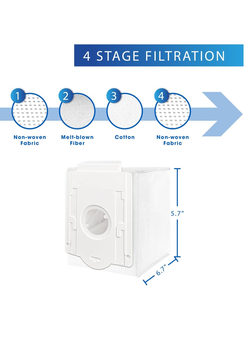 VCA-ADB90 Dust Bag Compatible with Clean Station Dust Bags, Pack of 6 Replacement Bags for Jet Stick Cordless Vacuum Cleaners Compatibility-VCA-SAE90B/AA, VCA-SAE90A/AA