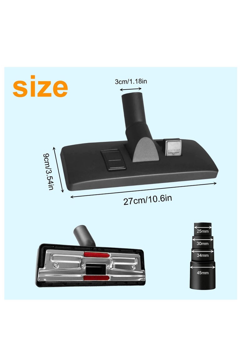 Universal Floor Brush Head Tool, 32mm Vacuum Cleaner Floor Brush Head Replacement, with Vacuum Hose Adapter, Vacuum Cleaner Carpet Brush Nozzle Accessories, for Henry Hoover Brush Head