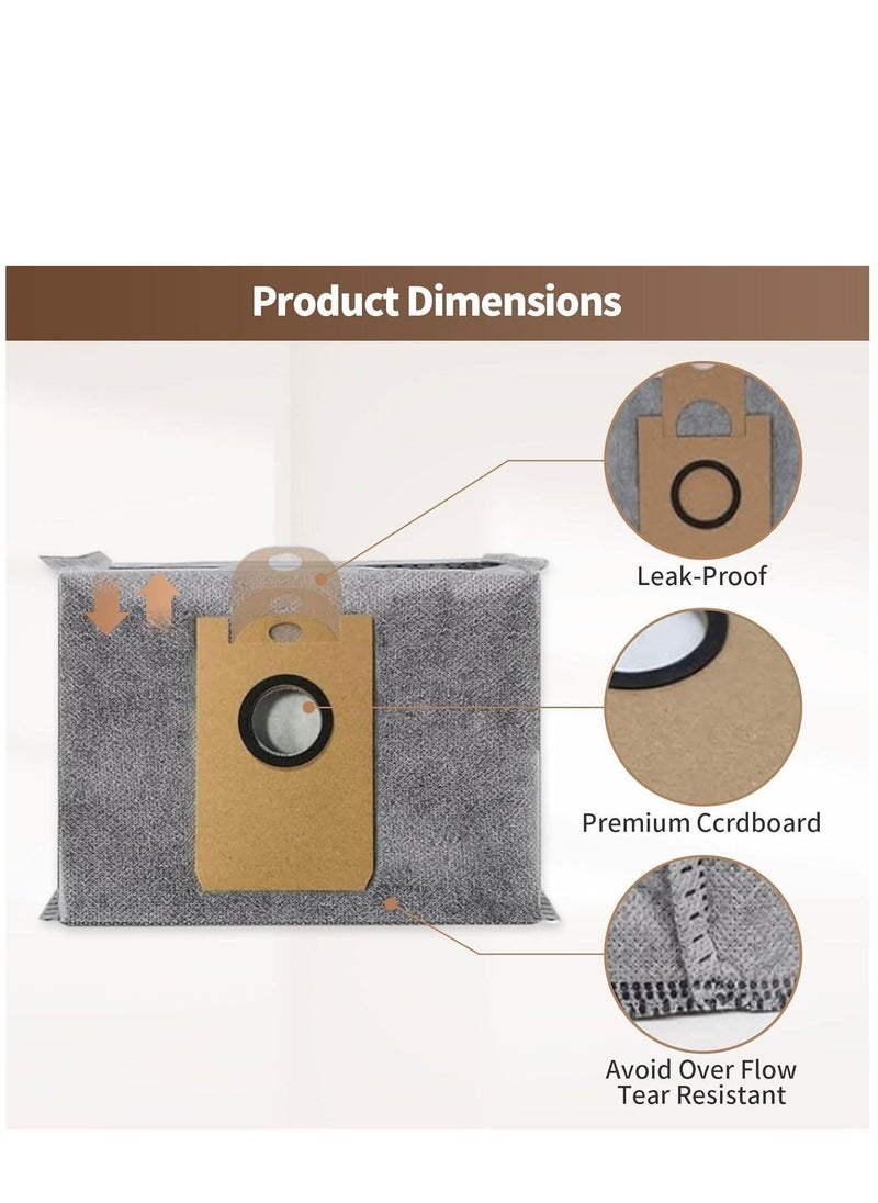 Replacement Dust Bags for Eufy RoboVac L35 Hybrid/L35 Hybrid+ LR30 Hybrid/LR30 Hybrid+ LR20 Auto-Empty Station Vacuum Cleaner Automatic Airclean Dirt Disposal Bags Accessory Part (8 Packs)
