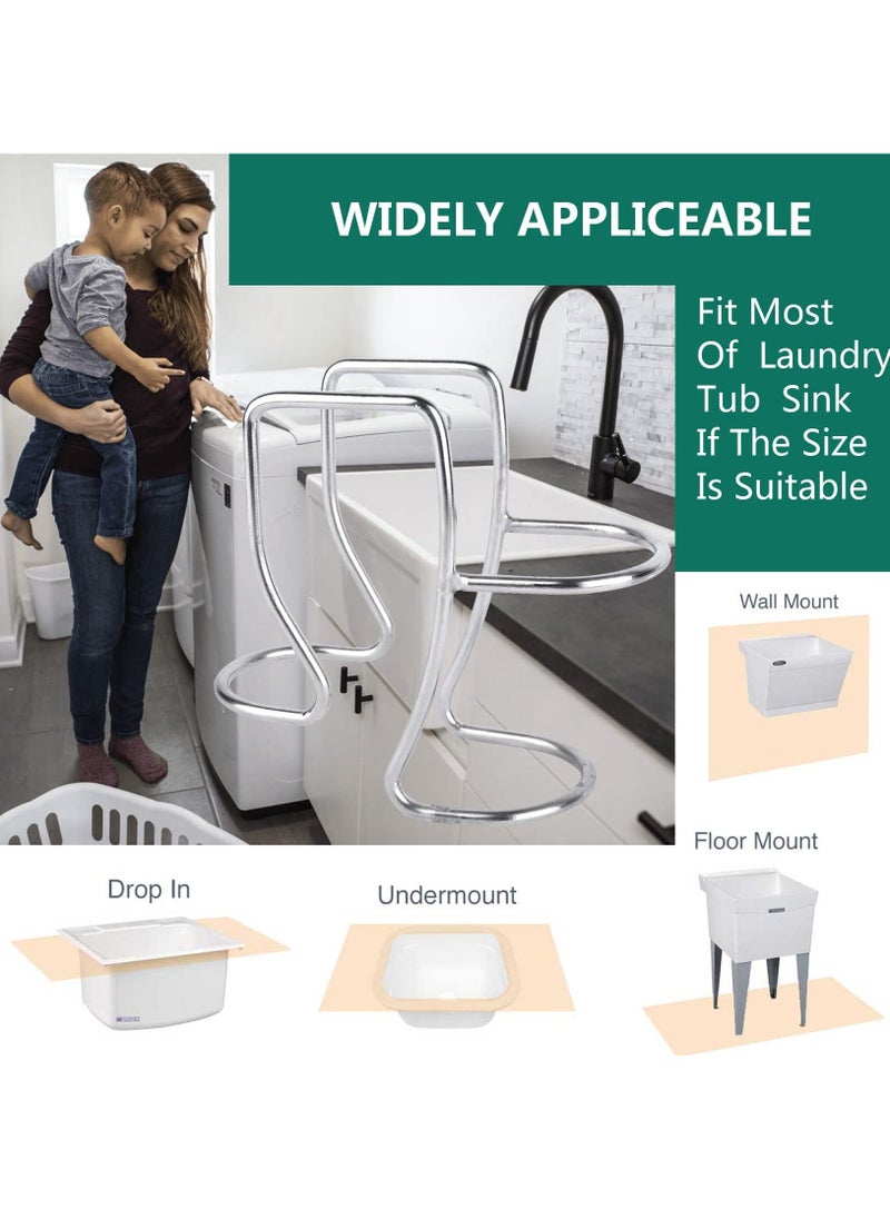 Adjustable Shape Washing Machine, Laundry Tub Hose Guide Clip, Universal Utility Sink Hose Clamp, 304 Stainless Steel