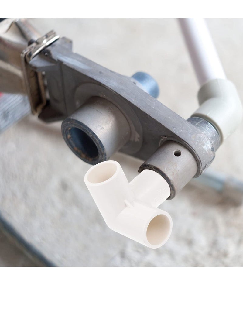3 Way PVC Fitting Elbow, 8Pcs Water Pipe Adapters Pipe Corner, Connectors Pipe Accessories Connection Joints for DIY PVC Shelf Garden Support Structure White