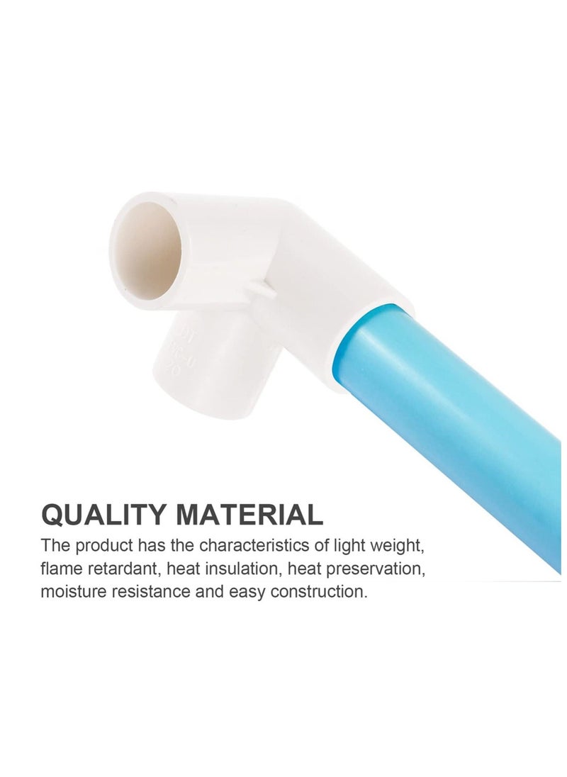 3 Way PVC Fitting Elbow, 8Pcs Water Pipe Adapters Pipe Corner, Connectors Pipe Accessories Connection Joints for DIY PVC Shelf Garden Support Structure White