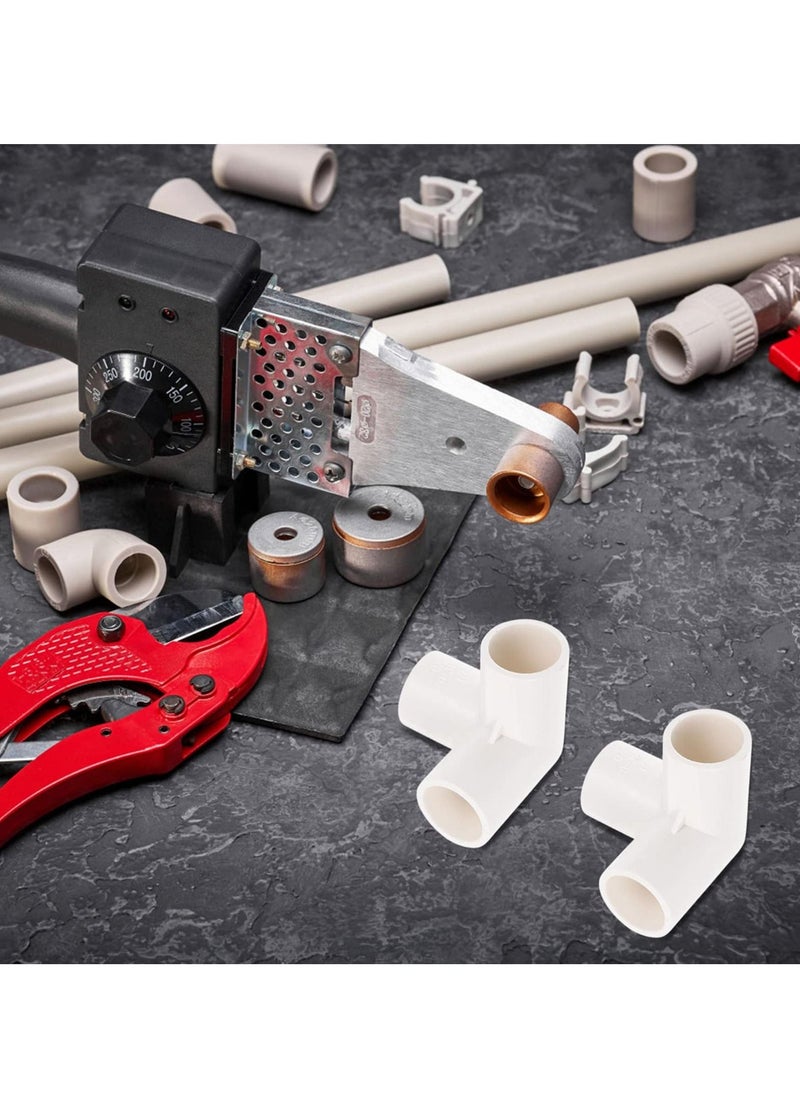 3 Way PVC Fitting Elbow, 8Pcs Water Pipe Adapters Pipe Corner, Connectors Pipe Accessories Connection Joints for DIY PVC Shelf Garden Support Structure White