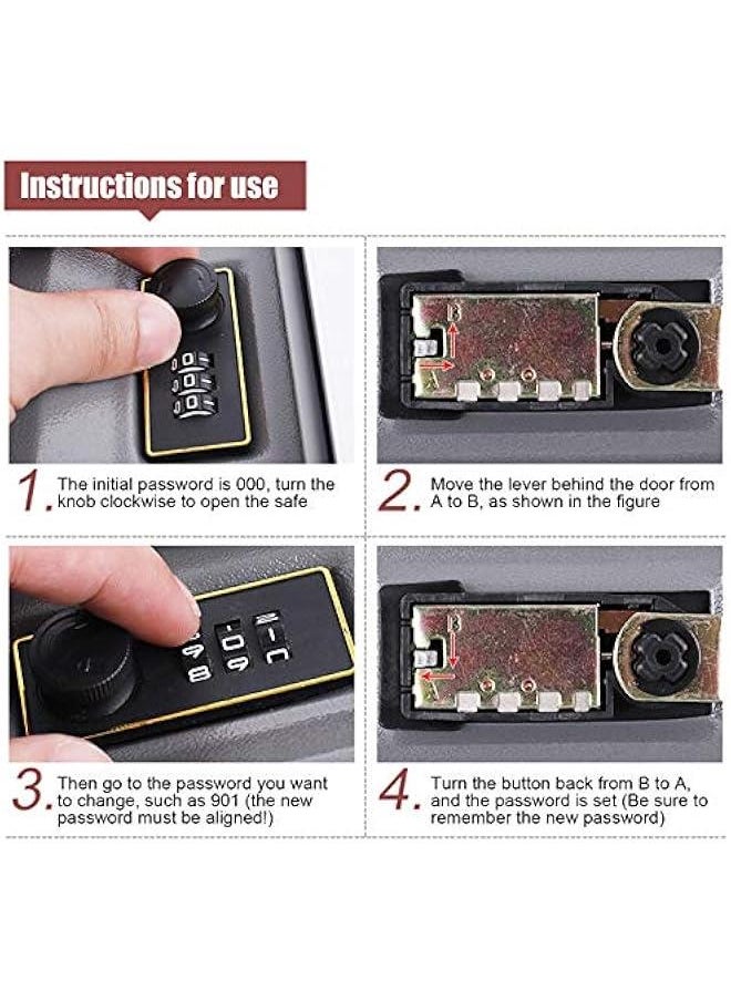 Lock Book Box , Book Safe with Combination Lock , Cash Coines Storage Box Jewelry Case with Security Combination Lock for Home Office , Dictionary Secret unseen Safe