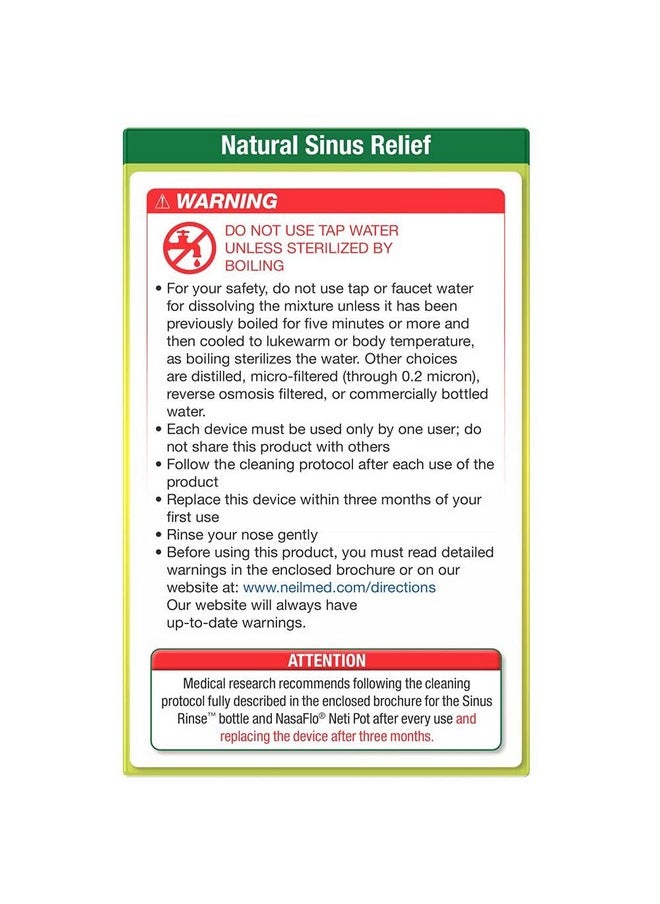 Sinus Rinse Extra Strength Hypertonic Kit With 30 Premixed Packets