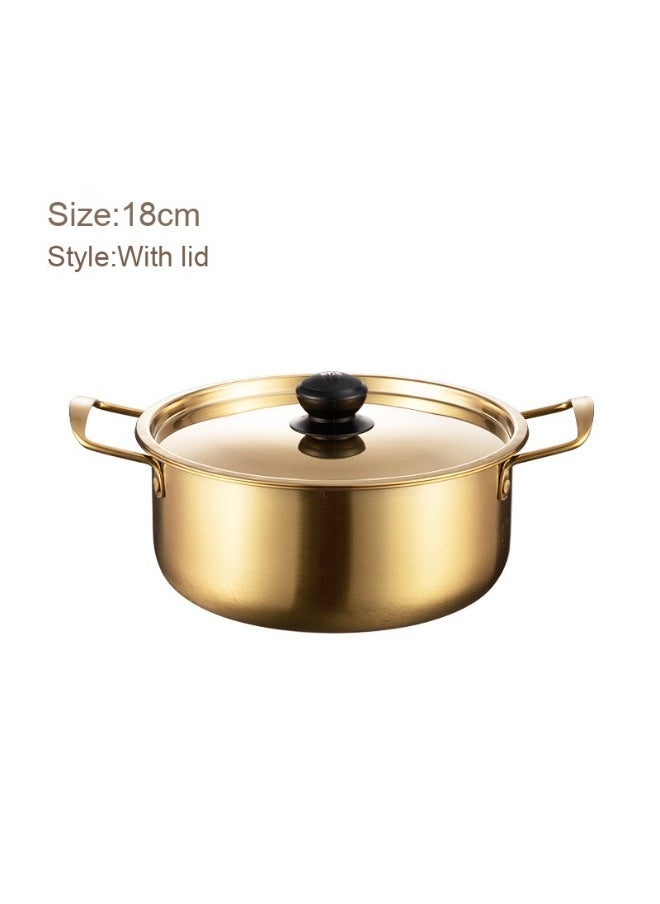 Golden Double-Eared Thickened Durable Stainless Steel Noodle Soup Pot