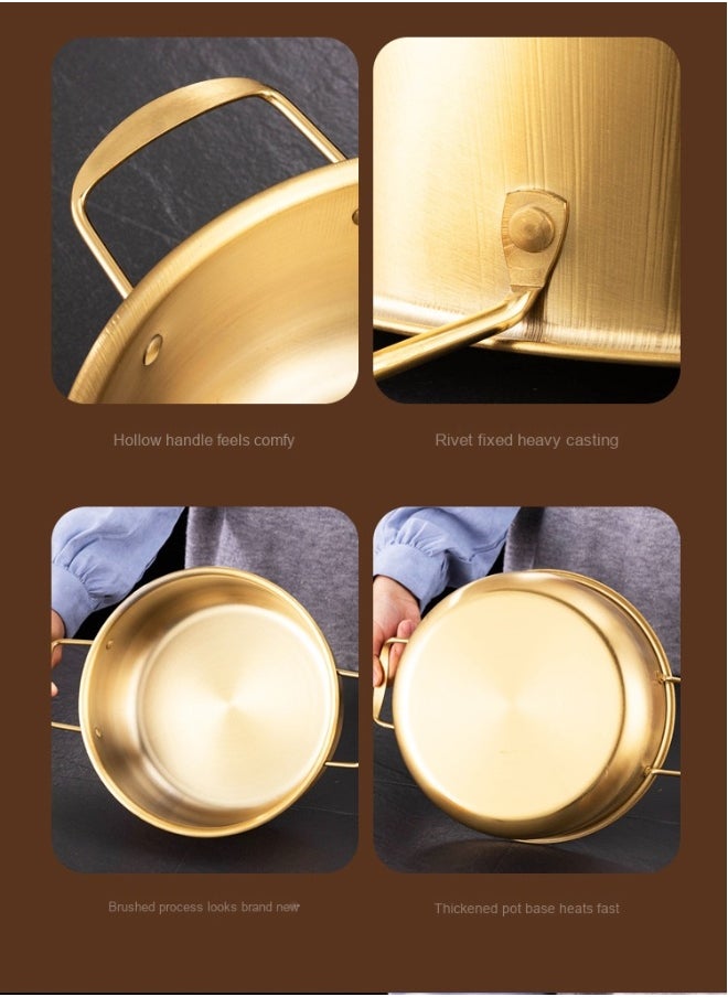 Golden Double-Eared Thickened Durable Stainless Steel Noodle Soup Pot