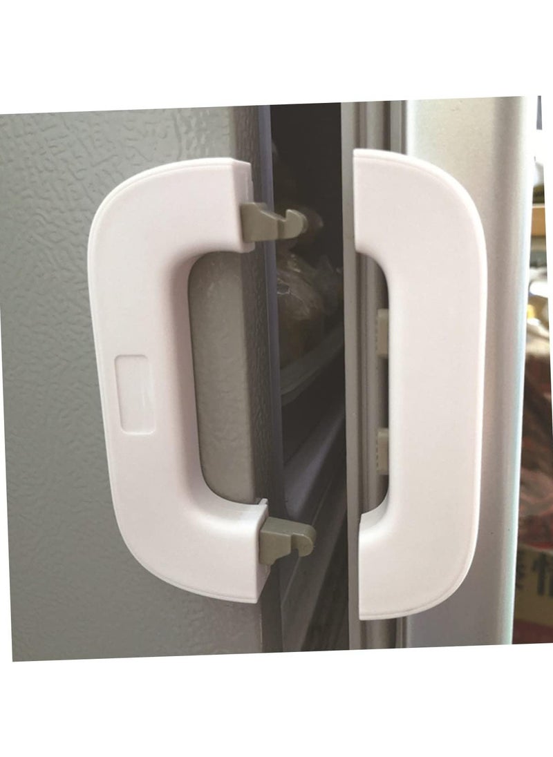 2 Sets 2 Pcs Security Lock Fridge Lock Cabinet Child Safety Locks Child Proof Fridge Skateboard Deck Blank Cabinet Door Lock White Cabinet Lock Baby Abs Refrigerator Door