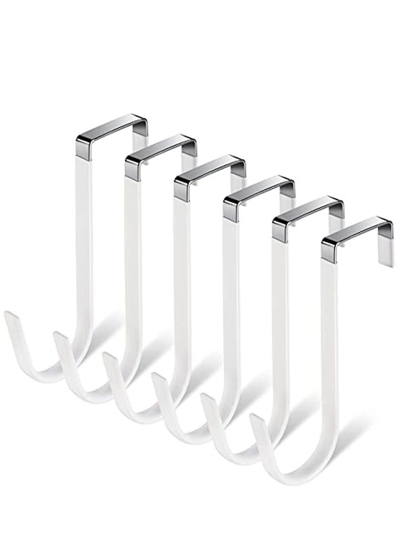 6 Pack Bathroom Hook, Towel Over Door Hooks Hanger for Coat Stand, Towel, Clothes Bedroom, Hangers Helps Tidy Rooms and Saves