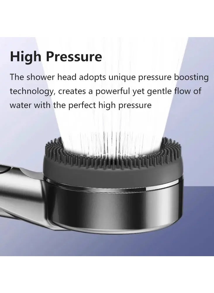 Massage Water Saving Plastic SPA Retro Shower Head Grey Color Bathroom Rain Shower Head Waterfall Shower