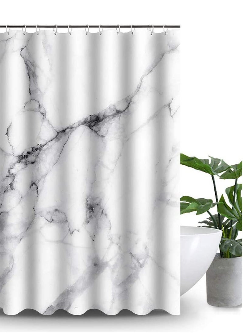 Shower curtain for bathroom 180*200 cm with hooks, Modern luxury Marble pattern