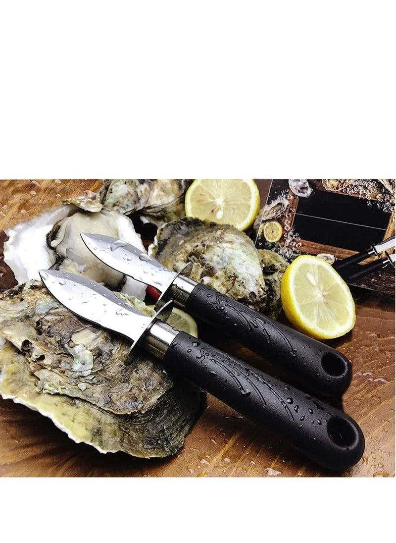 3PCS Oyster Shucking Knife Stainless Steel Shucker Set