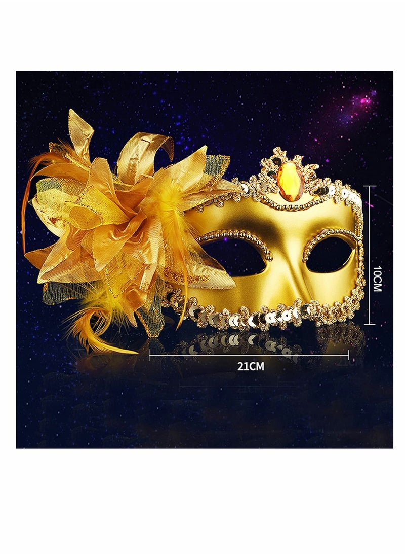 2 Piece Couples Masquerade Mask Set Costume Accessory