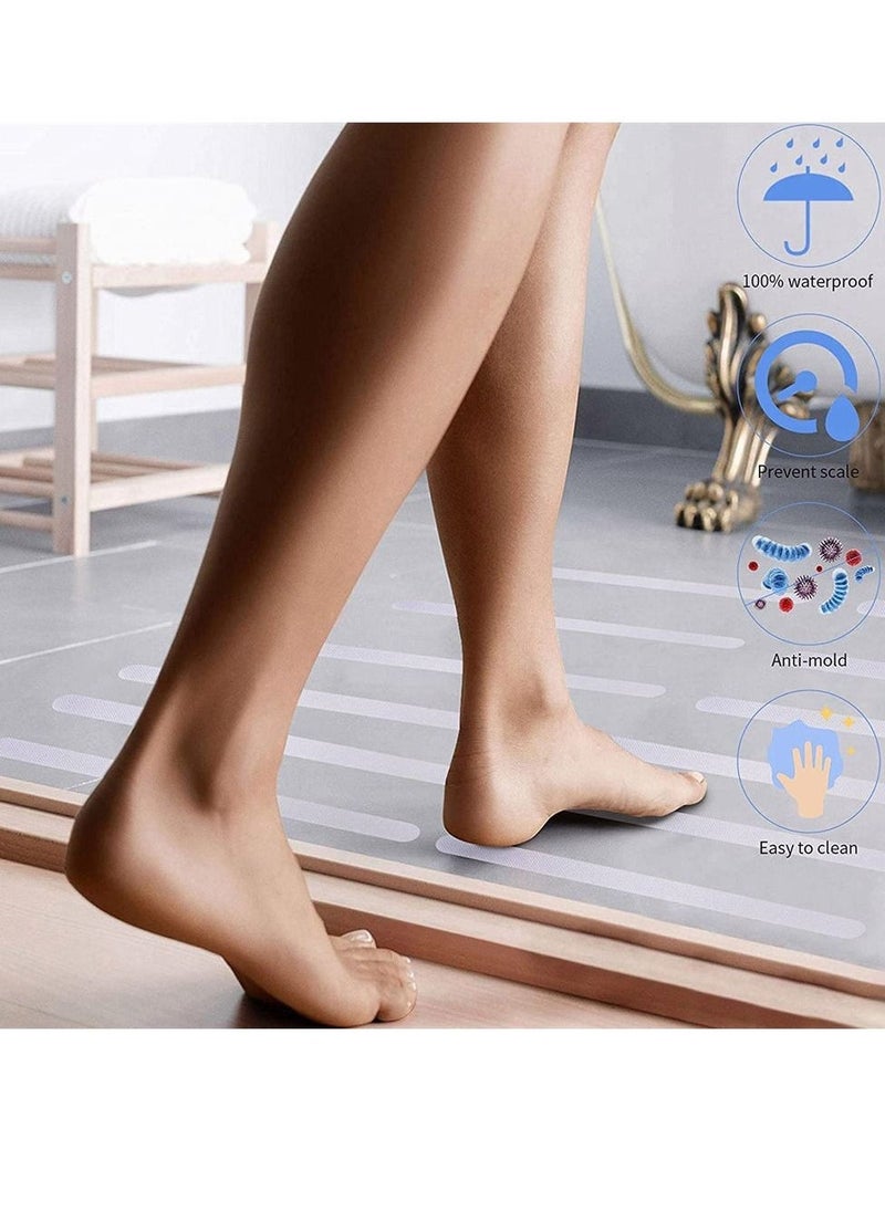 36pcs Transparent Non Slip Strip Stickers, Anti Slip Grip Stickers Non Slip Bath Mat Shower Stickers Clear Non-Abrasive Textured Baby Bath Stickers for a Better Grip adhesive  20mm  380mm