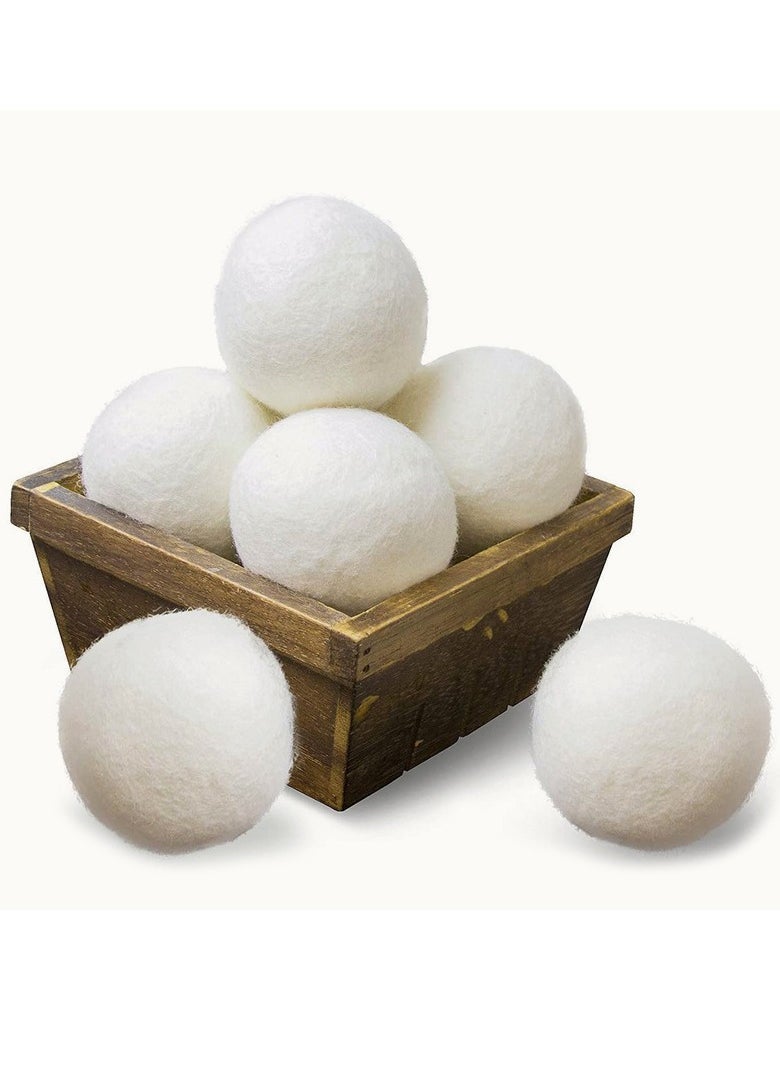 Organic Wool Dryer Balls for Wrinkle-Free New Zealand Wool Reduce Drying Time Eliminate Static Softner Washing and Indulge Your Senses with A Fresh Laundry Experience