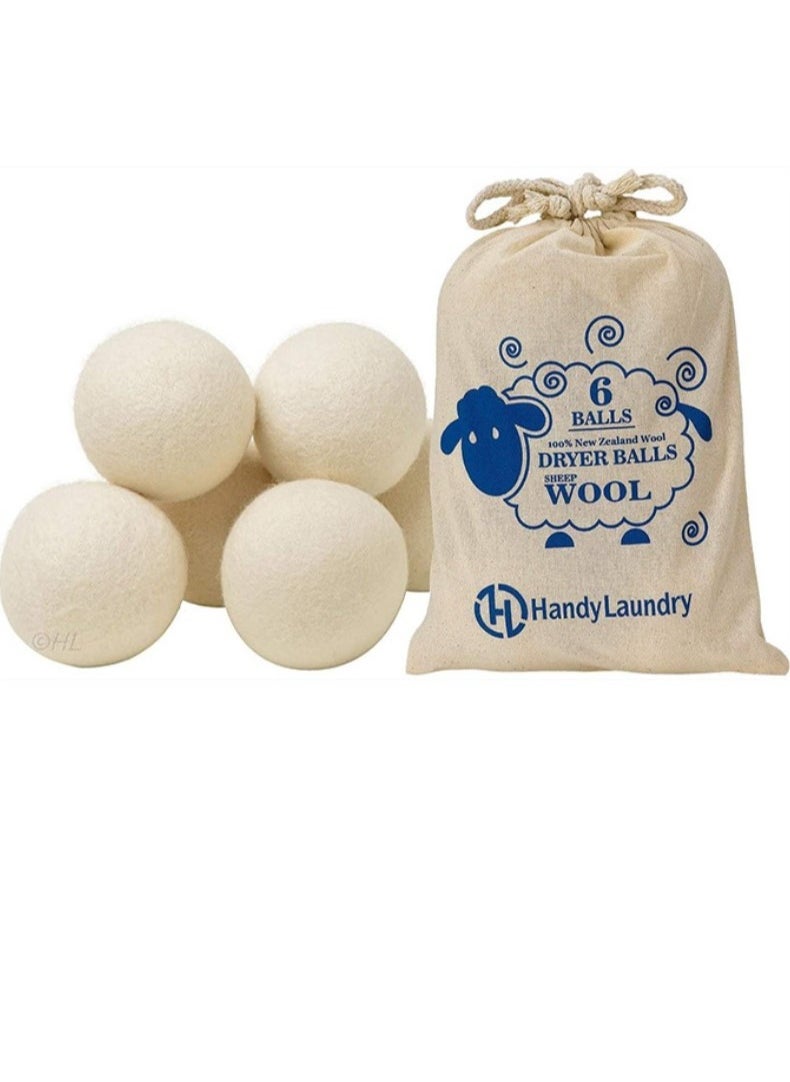 Organic Wool Dryer Balls for Wrinkle-Free New Zealand Wool Reduce Drying Time Eliminate Static Softner Washing and Indulge Your Senses with A Fresh Laundry Experience