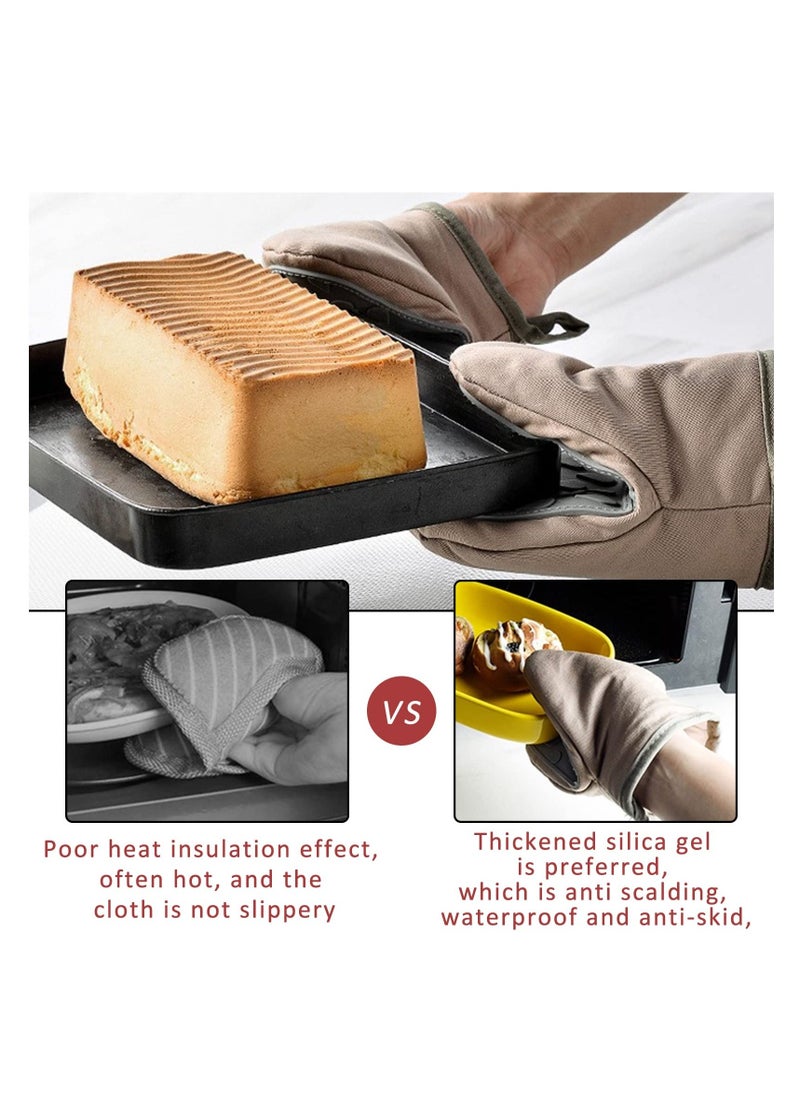 Silicone Cooking Pinch Grips Oven Mitts, Finger Protector Pot Holder for Kitchen,Cooking,Baking,BBQ - Heat Resistant Gloves (2 Sets)