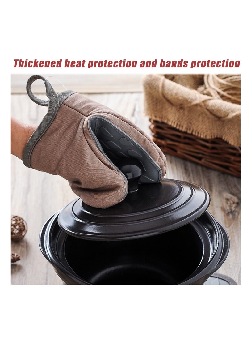 Silicone Cooking Pinch Grips Oven Mitts, Finger Protector Pot Holder for Kitchen,Cooking,Baking,BBQ - Heat Resistant Gloves (2 Sets)