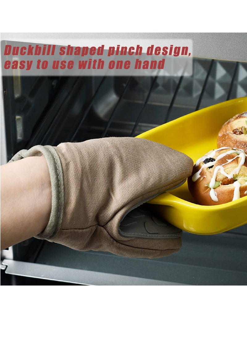 Silicone Cooking Pinch Grips Oven Mitts, Finger Protector Pot Holder for Kitchen,Cooking,Baking,BBQ - Heat Resistant Gloves (2 Sets)