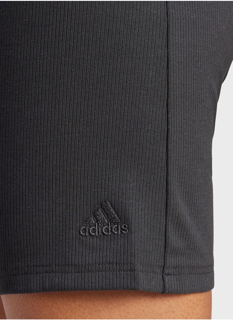 Lounge Ribbed High Waisted Bike Shorts