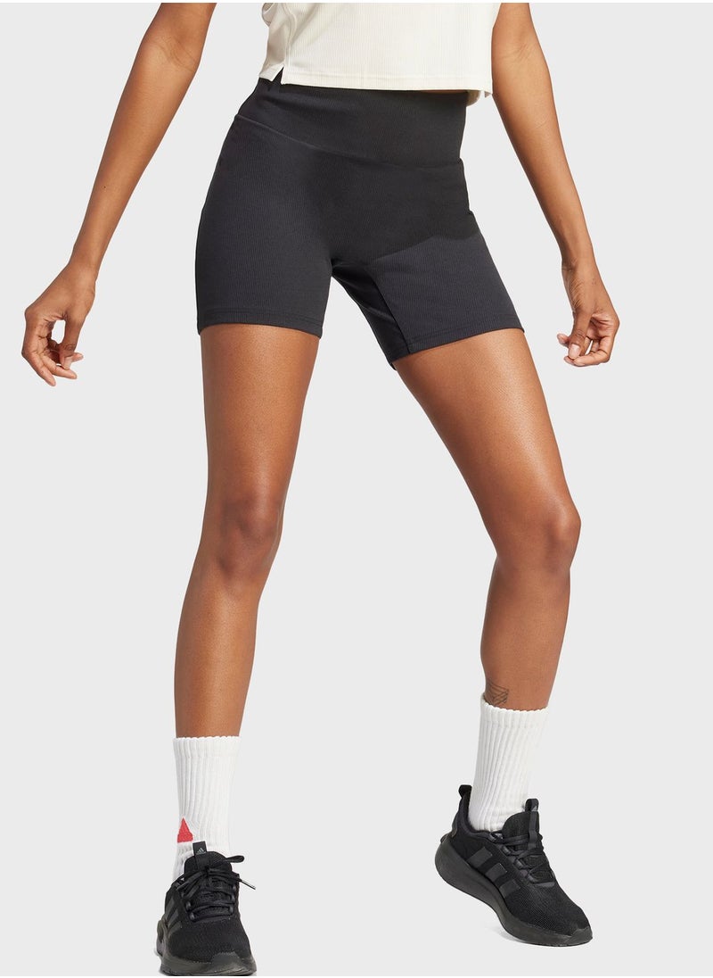 Lounge Ribbed High Waisted Bike Shorts