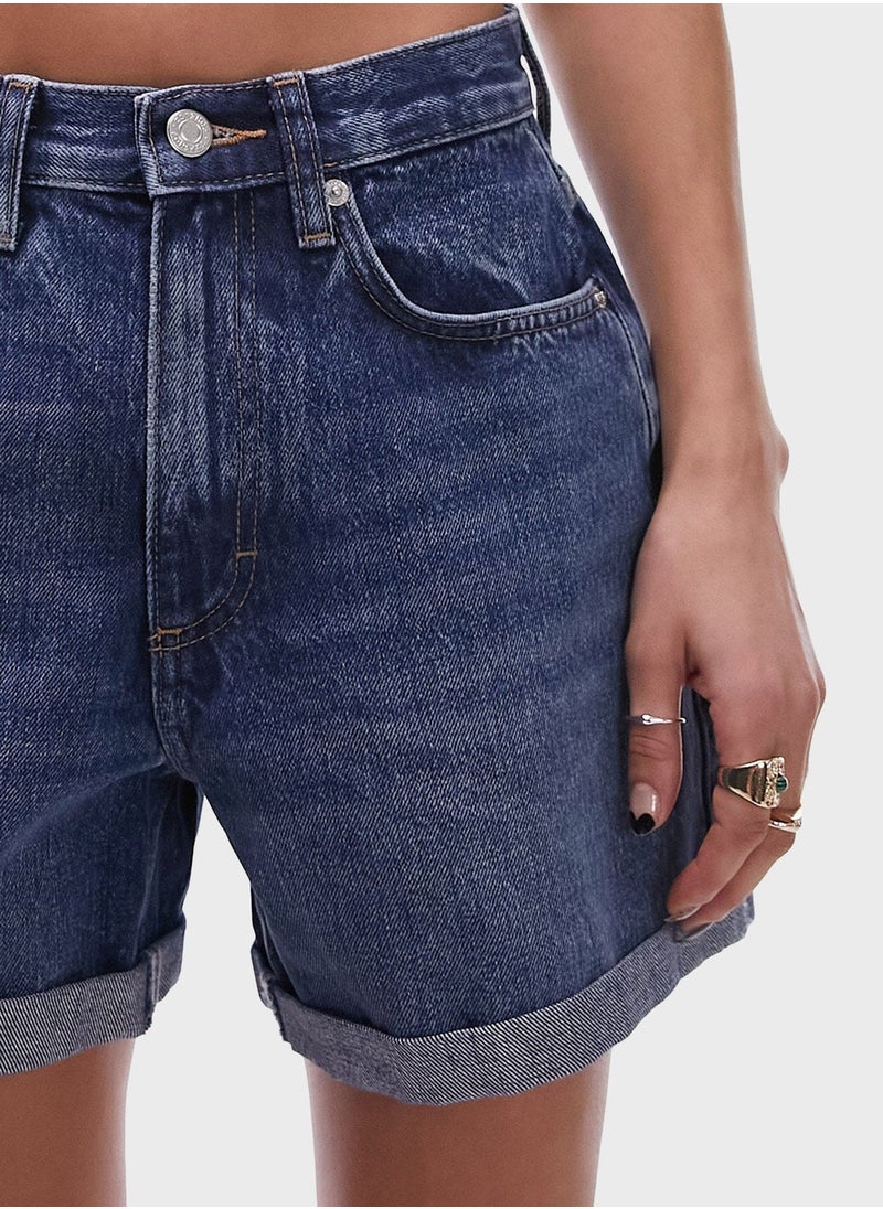 High Waist Denim Shorts