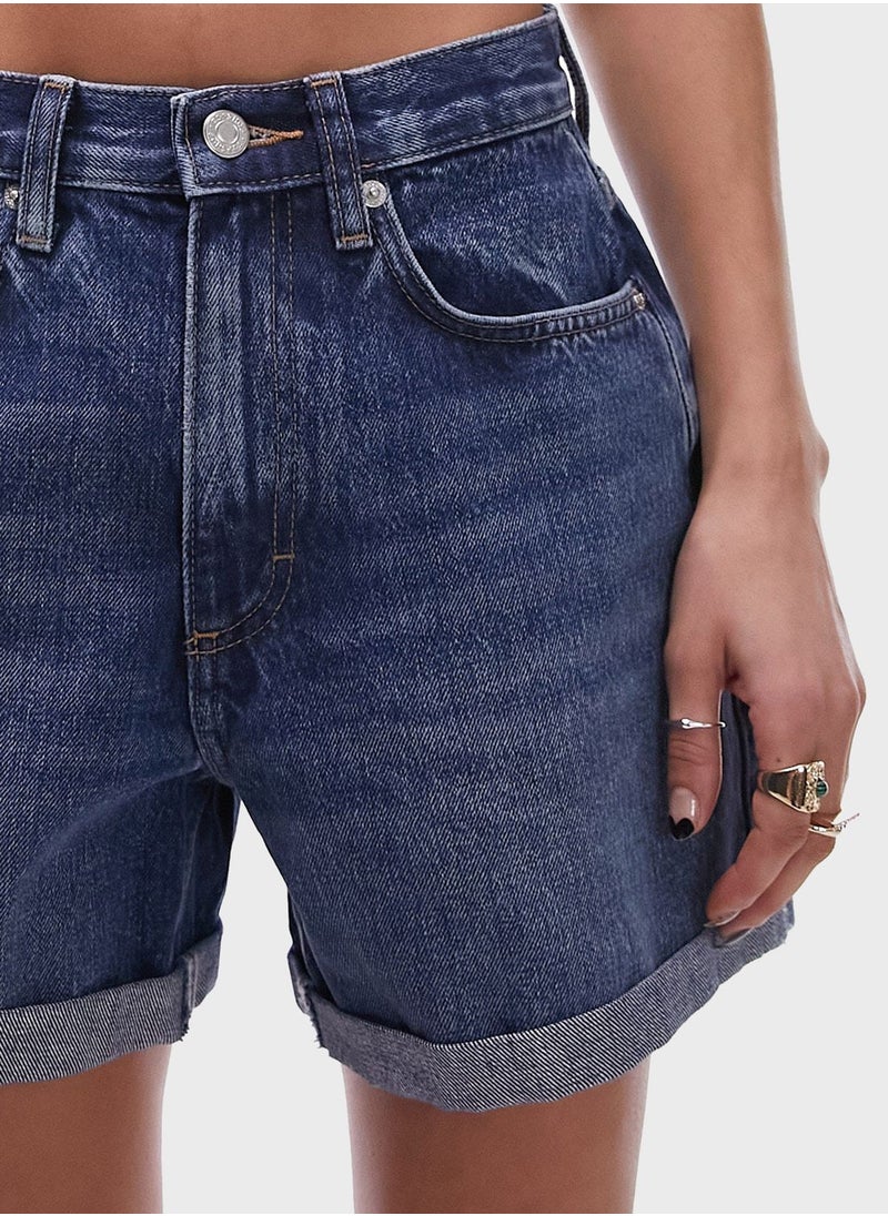 High Waist Denim Shorts