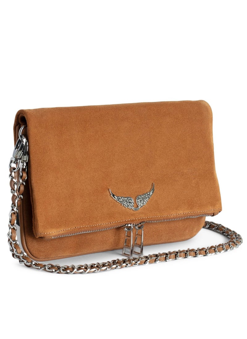 ZADIG & VOLTAIRE Folding Zipper Velvet Wing Bag