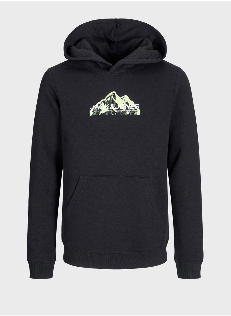 Youth Logo Pocket Detail Hoodie