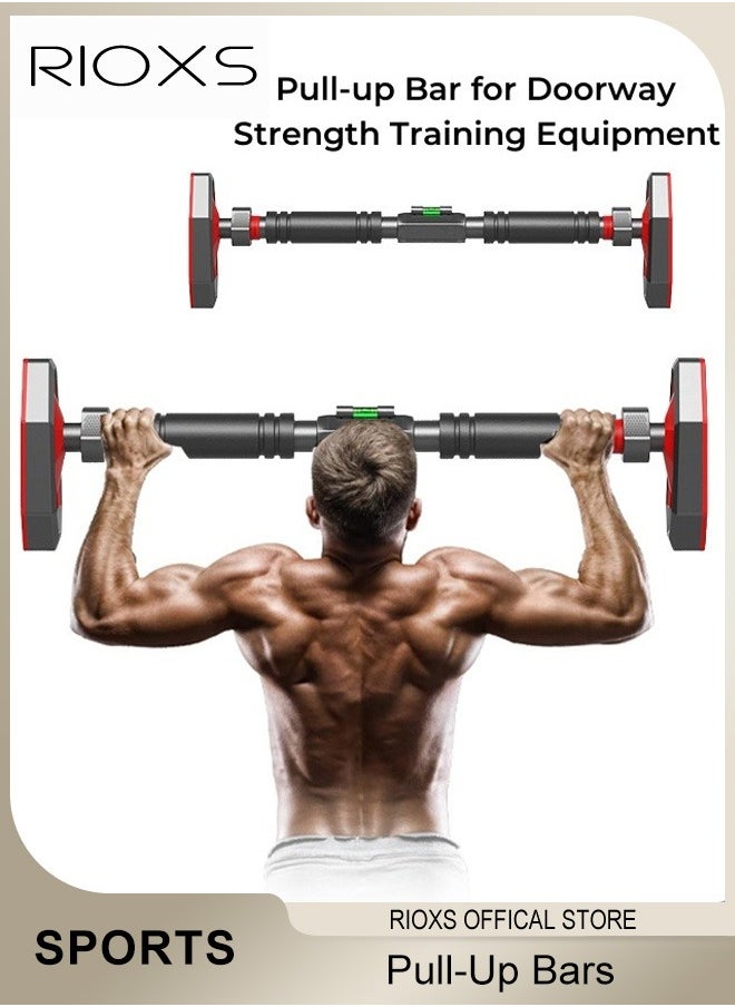 Pull-up Bar for Doorway Strength Training Equipment without Screws Pull-up Bar with Level Adjustable Width for Home Indoors