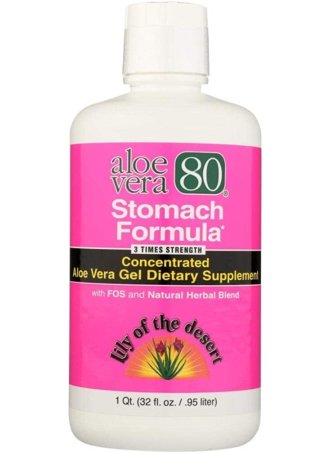 Lily of the Desert Aloe Herbal Stomach Formula with Antioxidants to Balance Stomach Acidity Naturally, Fresh Mint Flavor, Natural Support for Digestive Health, 32 Fl. Oz.