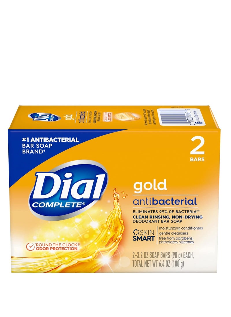 Dial Gold Antibacterial Bar Soap, 3.2 Ounce (Pack of 2)