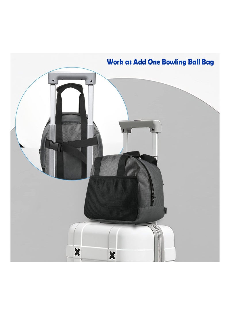 Bowling Ball Tote Bowling Bag with Padded Ball Holder with Large Accessory Pocket Fits as Add One Bowling Ball Bag to Roller Bag Fits Also as Single Pair of Bowling Shoes