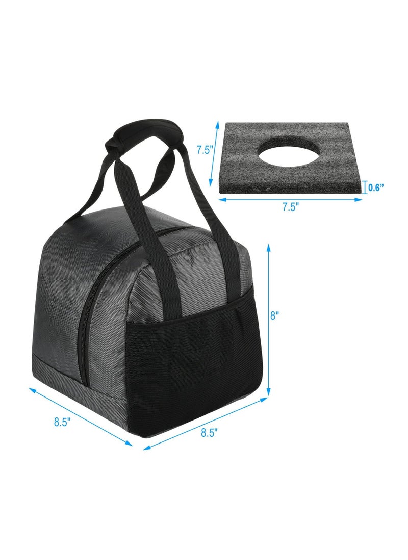 Bowling Ball Tote Bowling Bag with Padded Ball Holder with Large Accessory Pocket Fits as Add One Bowling Ball Bag to Roller Bag Fits Also as Single Pair of Bowling Shoes