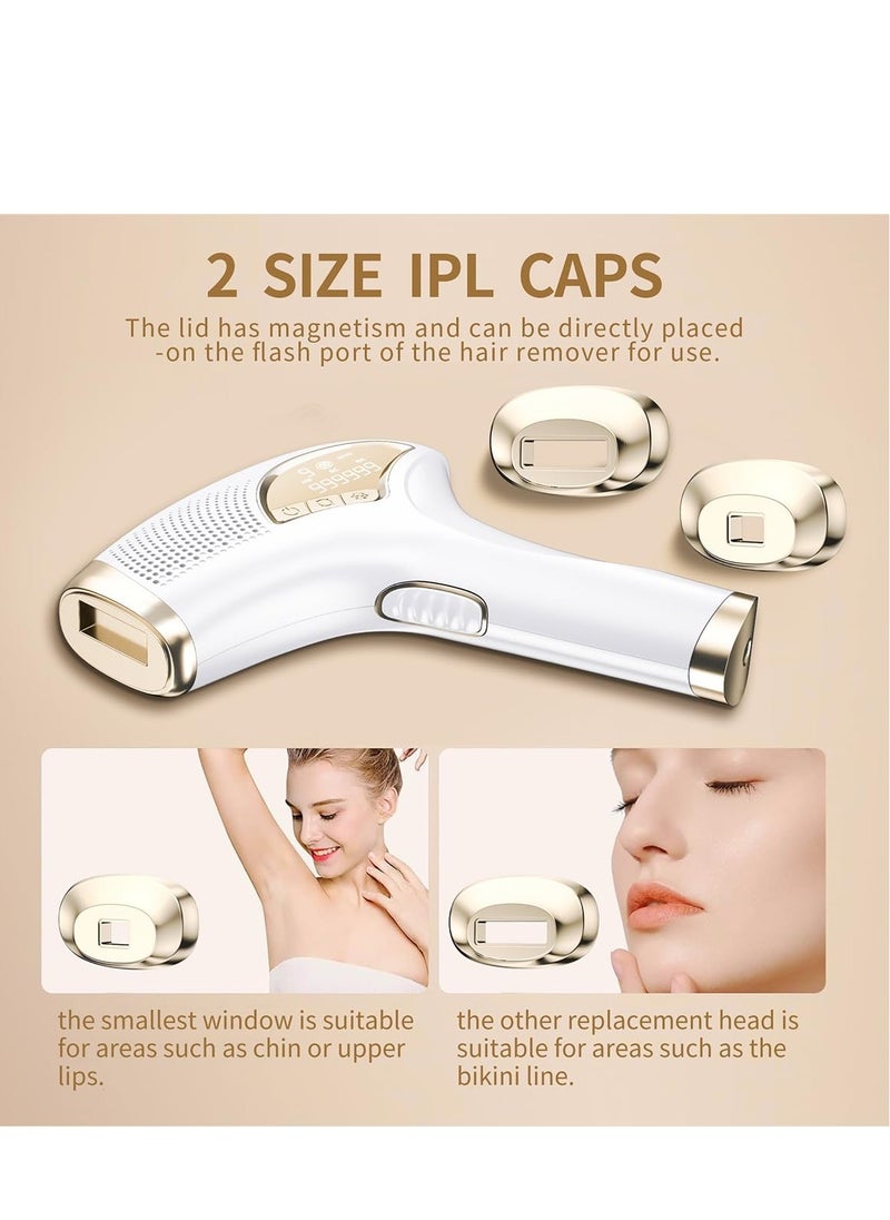 Laser Hair Removal, Hair Removal Device with Ice-Cooling Painless Care Function for Women and Man, IPL Hair Remover 999,999 Flashes for Facial Armpits Legs Arms Bikini Line