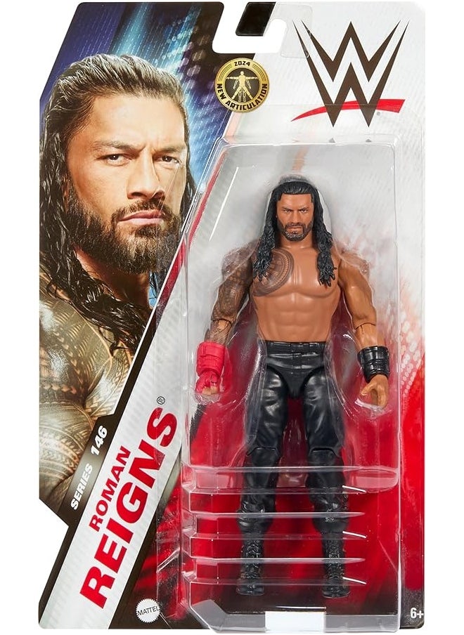 Mattel WWE Action Figure 6inch Collectible Roman Reigns with 10 Articulation Points  LifeLike Look