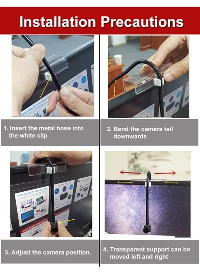 USB Center Webcam Built in Microphone for PC Laptop, 1080P Auto Focus 2MP Middle Screen Webcam, Plug and Play.